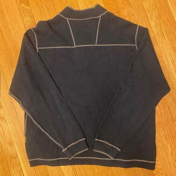 Cutter & Buck Mens XXL All Cotton Navy 1/4 Zip Sweater Seattle Seahawks Football - Picture 4 of 10